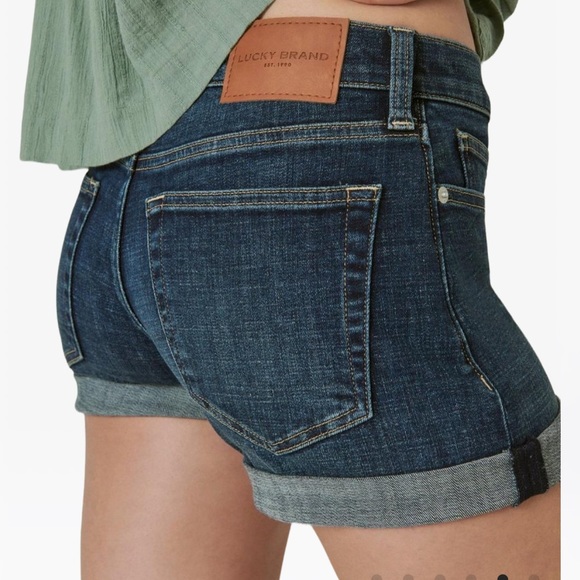 Lucky Brand High-Rise Raw Hem Jean Shorts - 27 - Picture 4 of 17